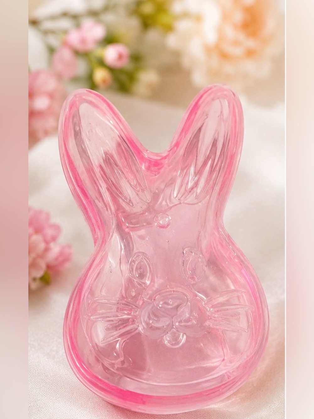 Pink Bunny-Shaped Plastic Container